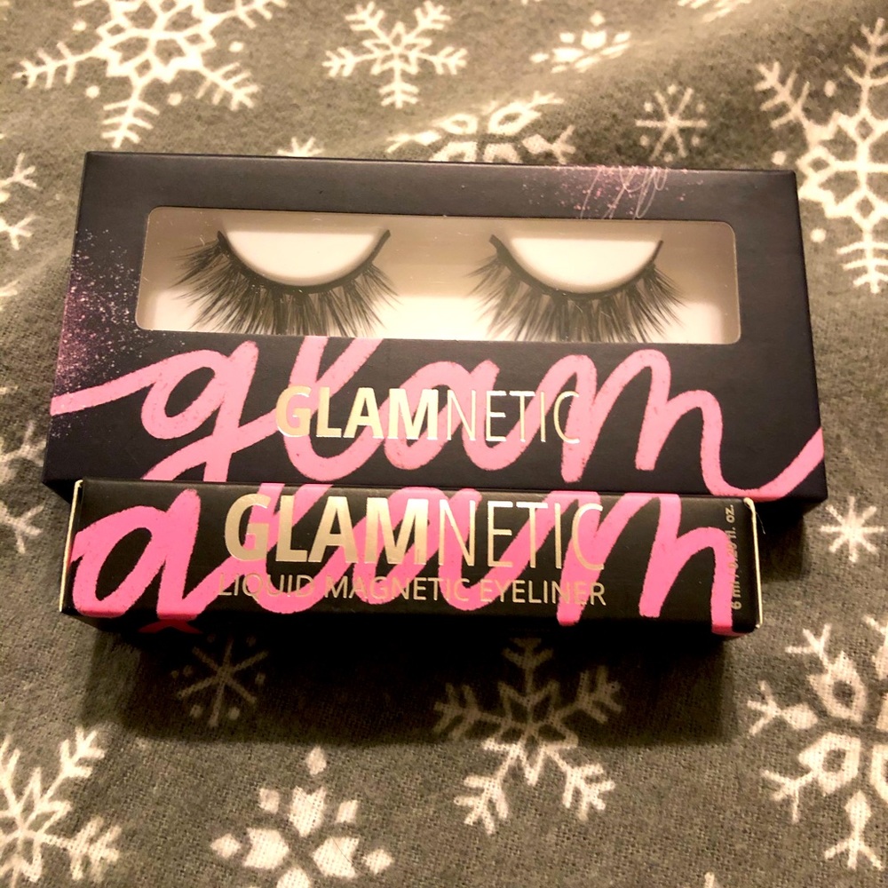 Glamnetic Eyeliner and False Eyelashes